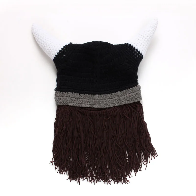 Крючком головные уборы малышей шляпа шапки Cow дизайн с рог новорожденный