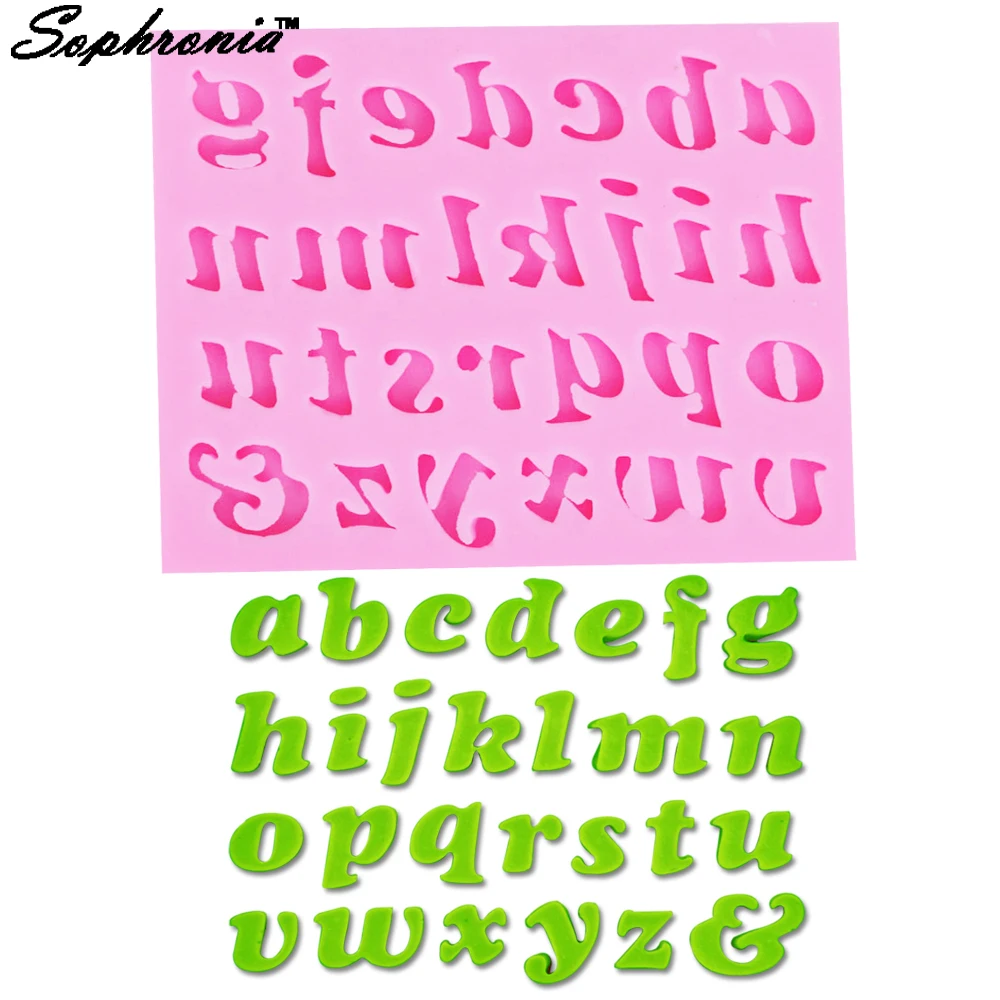 Sophronia M101 Mini Lowercase силиконовая форма буквы шоколадные формы с алфавитом помадки