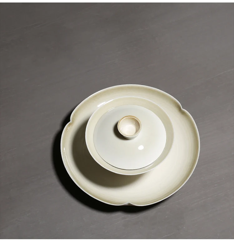 Китайский чайный сервиз Gaiwan с пепельным растением, кунг-фу, пигментированный чайный сервиз, аксессуары для чайной церемонии, керамическая посуда для напитков