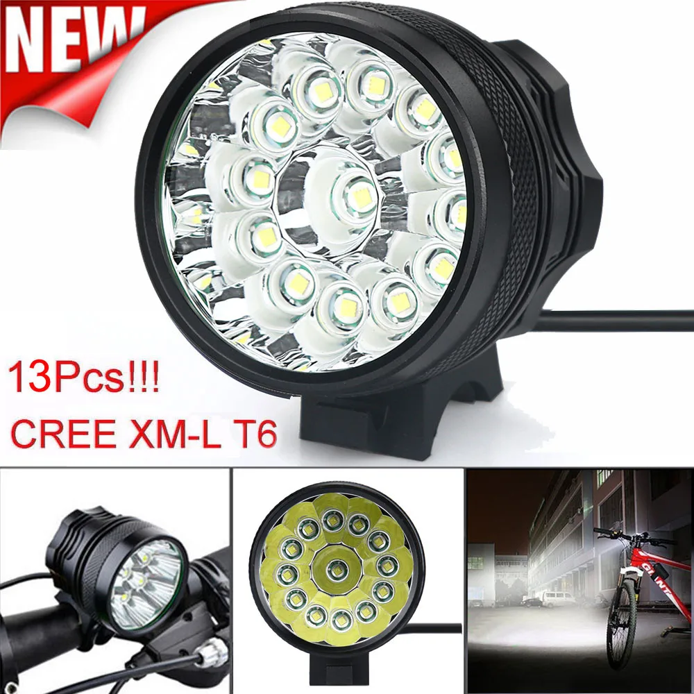 Светодиодная лампа для велосипеда 11 люмен 13x CREE T6 3 режима 32000|cycle torch|3 modecree t6 |