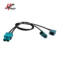 twins dual fakra z plug male to right angle two dual fakra z jack female radio antenna adapter connector for vw