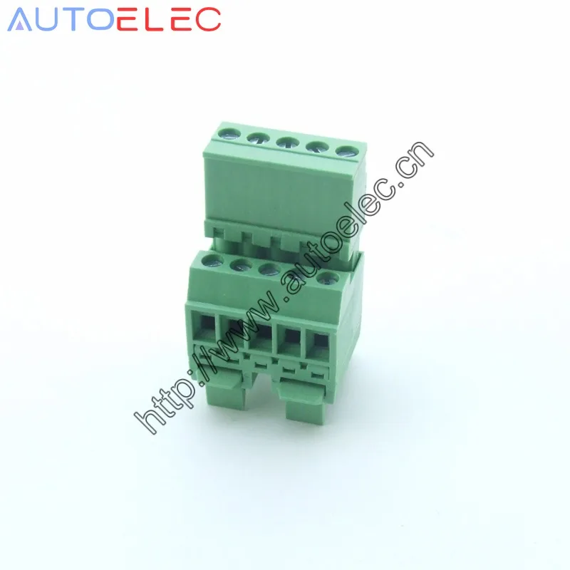 10 комплектов Pitch5.08mm 5P Винтовые вставные клеммные блоки разъем US15mm din-рейку вместо: MSTBVK 2,5/5-G-5.08-1788758