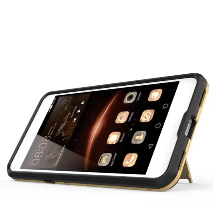 Гибридный Прочная резиновая защита Kickstand чехол для huawei Y5/Y6 2017 Nova молодых |