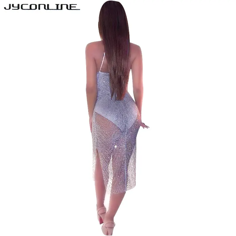 Женское платье с открытой спиной JYConline облегающее вечервечерние на бретелях