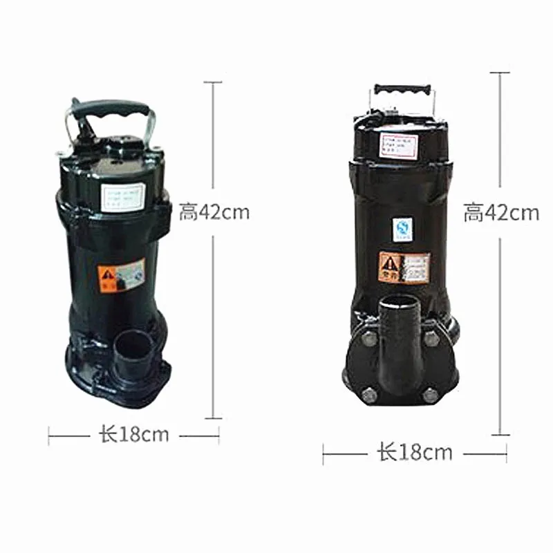 220V 1.1KW биогазов грязи резки водяной насос не мешает обзору сточных вод бытовой