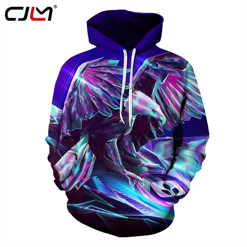 CJLM толстовка с капюшоном в виде животных лидер продаж мужская 3d принтом орла