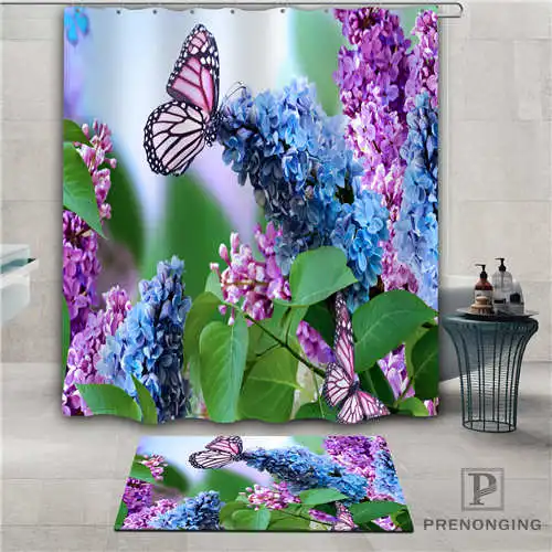 Custom Butterfly (1) Waterproof Shower Curtain Doormat Home Bath Bathroom Polyester Fabric Multi Sizes#2019-1-05-20 | Дом и сад