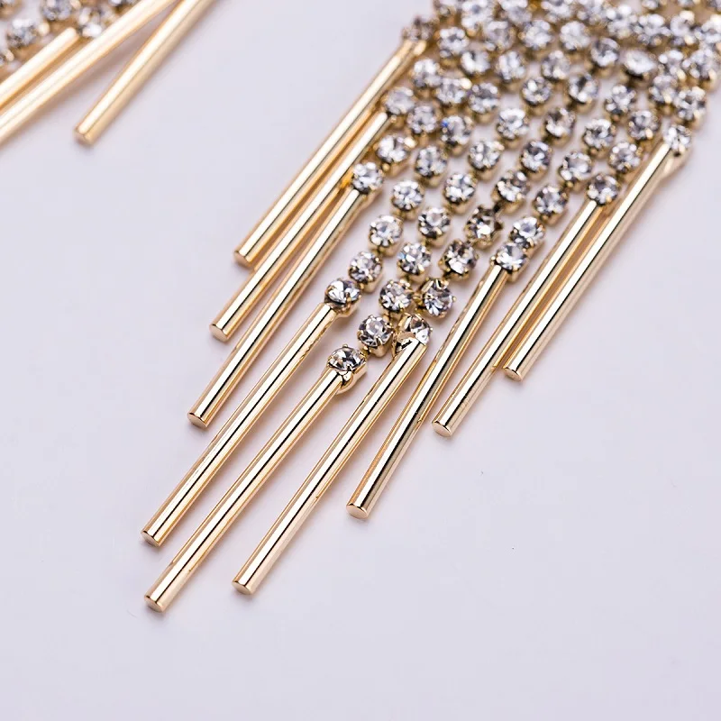 Naomy&ampZP Luxury Wedding Earrings For Women Tassel Bohemian Boho Drop Long Crystal Dangle Jewelry Wholesale | Украшения и