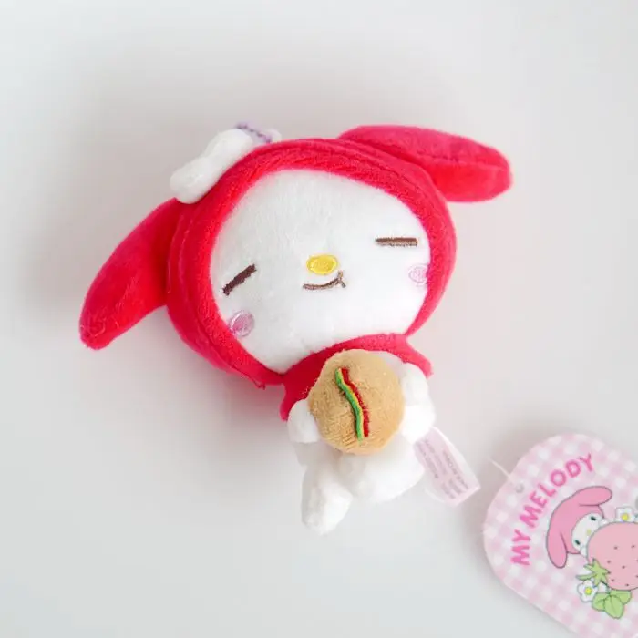 Кулоны с героями мультфильмов каваи розовые надписью My Melody Eat Snack плюшевые