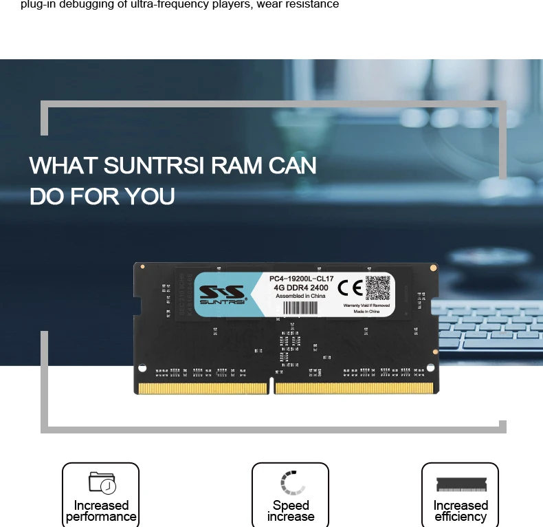 Suntrsi DDR4 4 Гб карта памяти для ноутбука 2400 МГц 2133 МГц высокая производительность 1,2 в Поддержка memoria ddr4 ноутбук