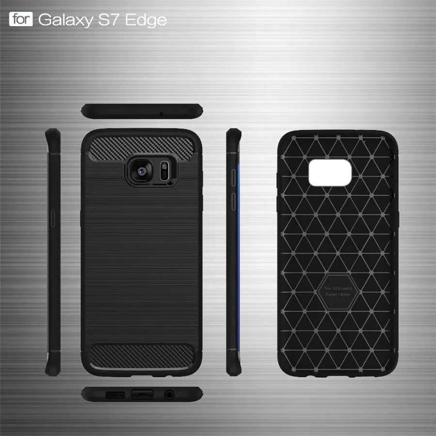 Мягкие ТПУ Силиконовые чехлы из углеродного волокна для Samsung Galaxy S8 чехол Plus A3 A5 2017