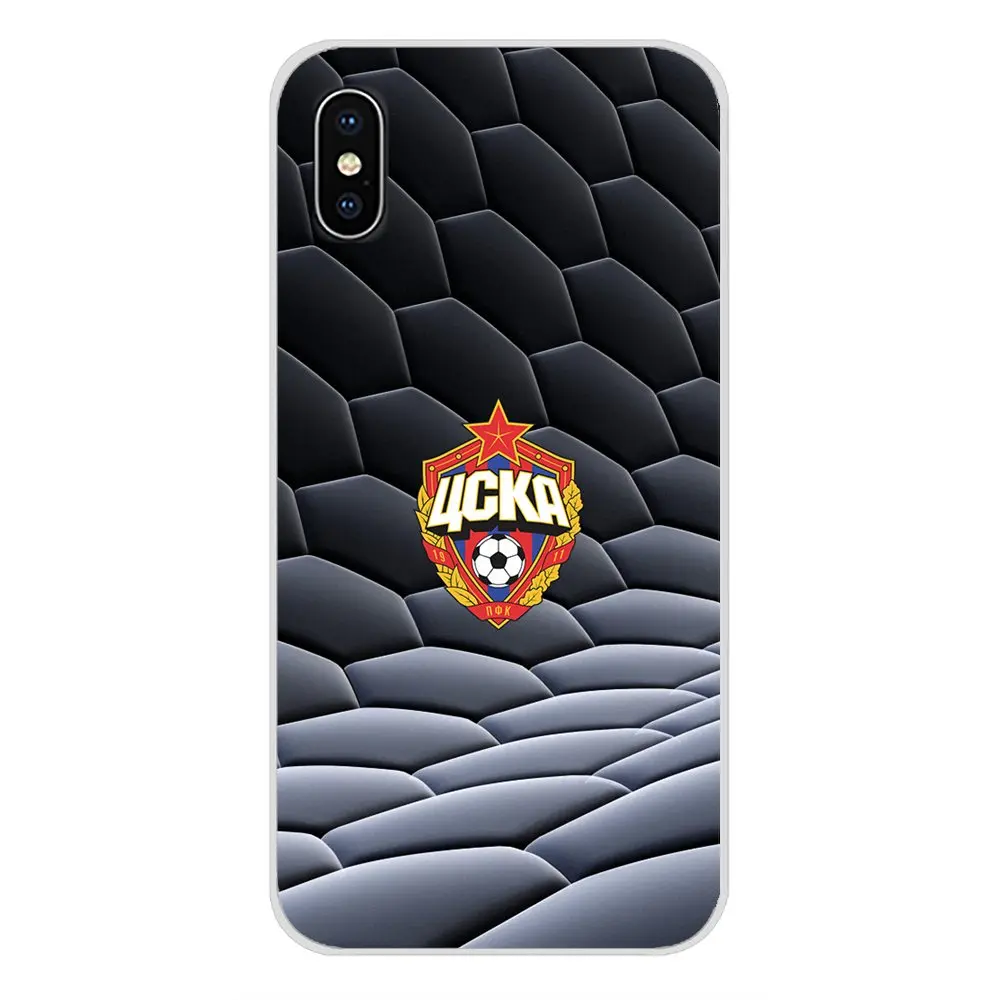 Для Apple iPhone X XR XS MAX 4 4S 5 5S 5C SE 6 6S 7 8 Plus ipod touch прозрачный мягкий чехол Чехлы ЦСКА
