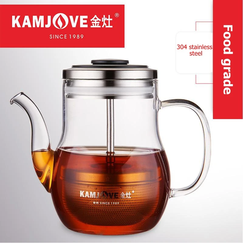 

Бесплатная доставка Kamjove оранжевый цитрусовый пуэр чайник чайная чашка термостойкий стеклянный чайный набор элегантная чашка кофейник