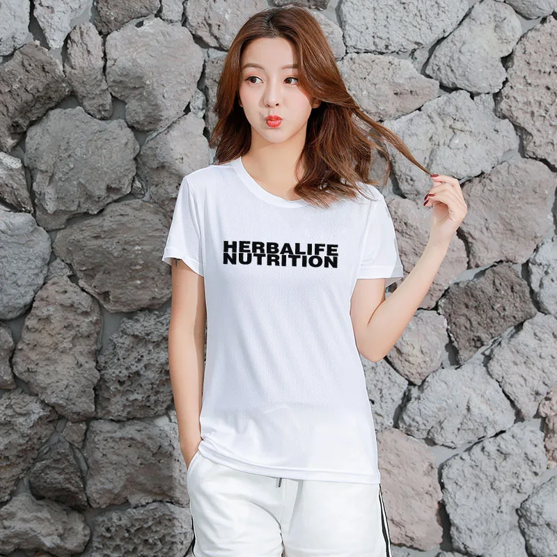 herbalife clothing Summer ice short-sleeved t-shirt men's sweat-absorbent breathable round neck silk quick-drying sports T-s | Спорт и