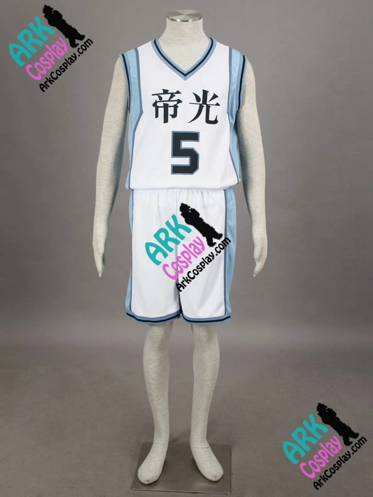 Мужская белая футболка для косплея Kuroko no Basuke murasakiучитыбара atсуши No.5 без