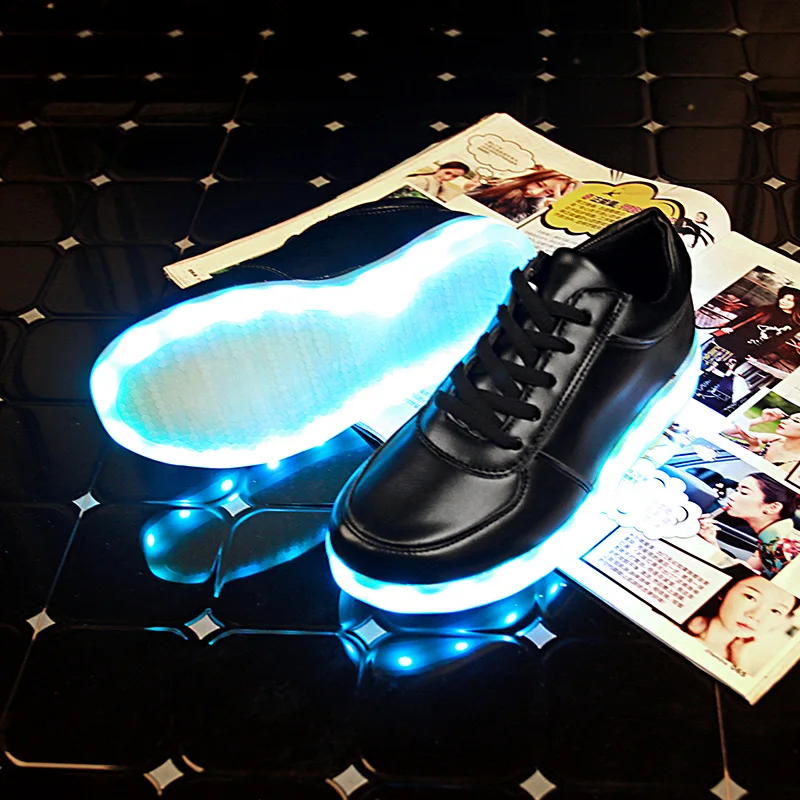 USB Перезаряжаемые Schoenen Мужская повседневная обувь Подсвечиваемые женские