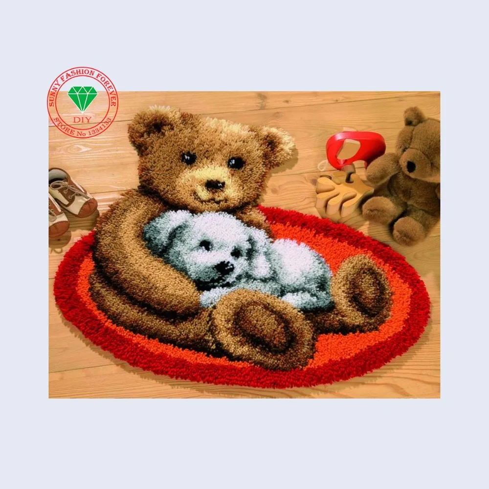 Набор ковриков с защелкой и мультипликационным медведем набор ковров для