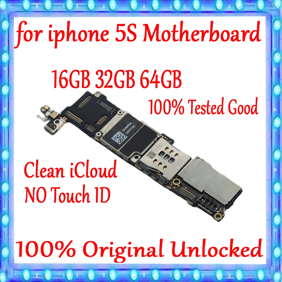 16 ГБ 32 ГБ 64 ГБ материнская плата без touch ID для iphone 5S разблокированная материнская плата IOS системная материнская плата с чипами