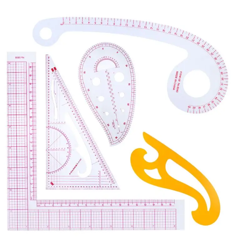 5 шт./компл. мульти дизайн рисунок линия Comma прямые французские кривые линейки