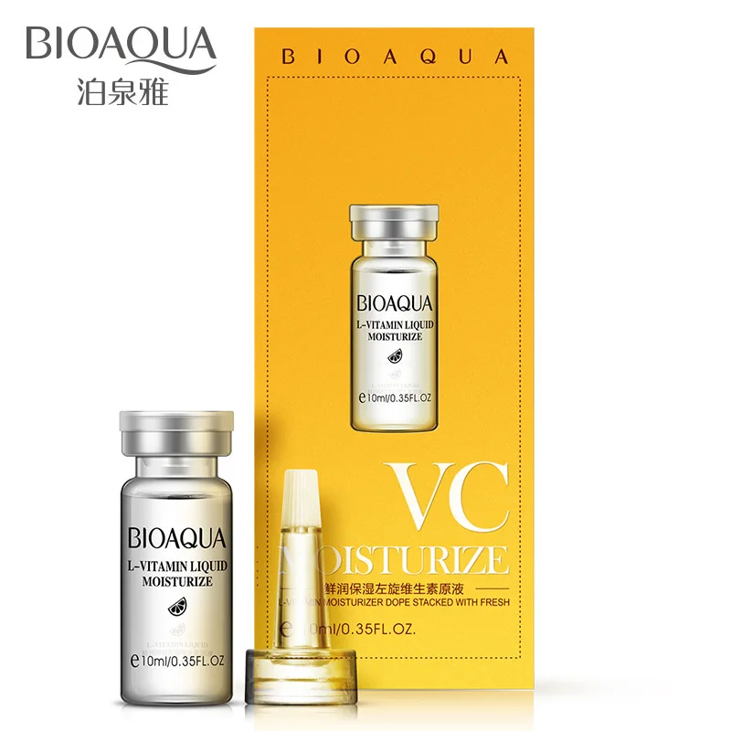 Vitamin solution10ml Bioaqua Улитка+ Гиалуроновая кислота+ VC Увлажняющая сыворотка для лица инъекции эссенция HA увлажняющая отбеливающая против морщин уход за лицом - Вес нетто: Vitamin solution10ml
