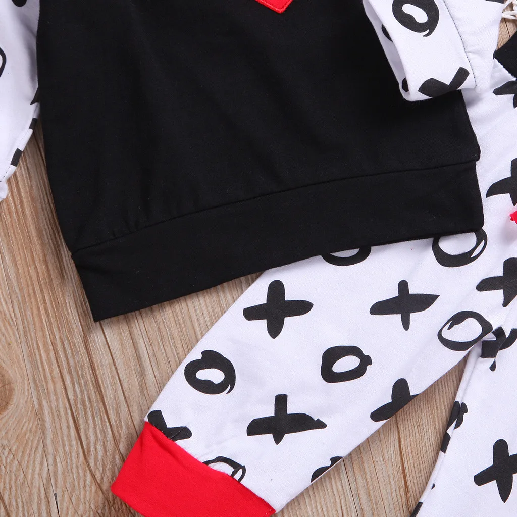Newborn Infant Baby Girl Boy Heart T shirt Tops Pants Clothes Valentine Set New Arrival Dropshipping |