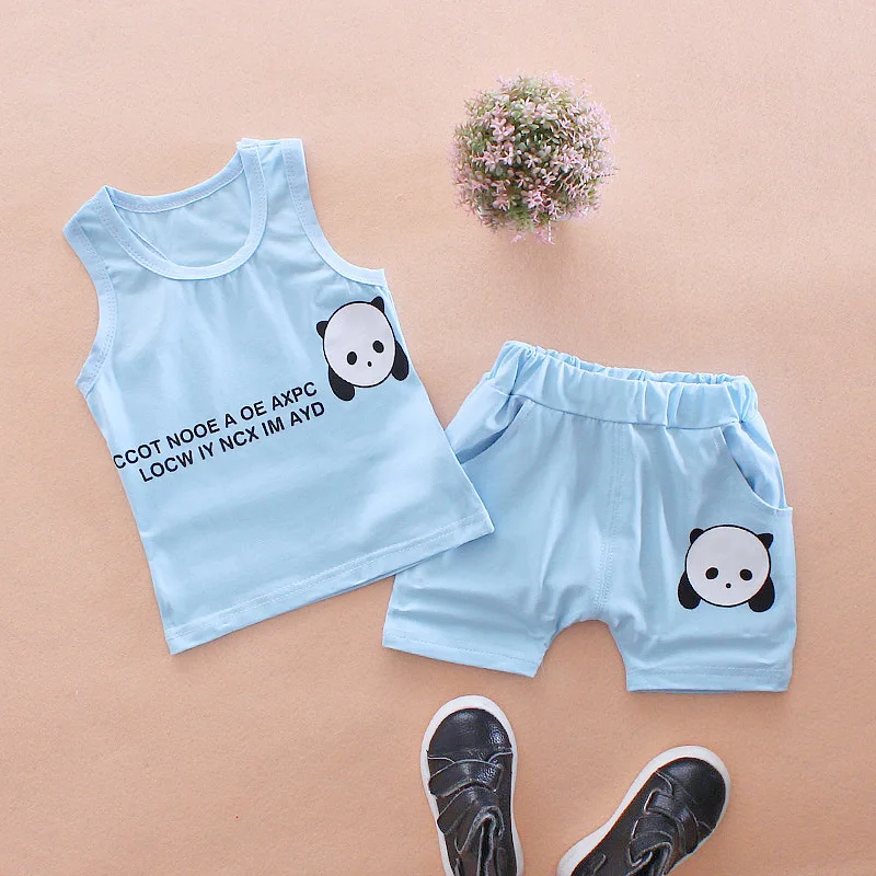 HU и ГУ летние комплекты для малышей детей повседневная с круглым вырезом принтом