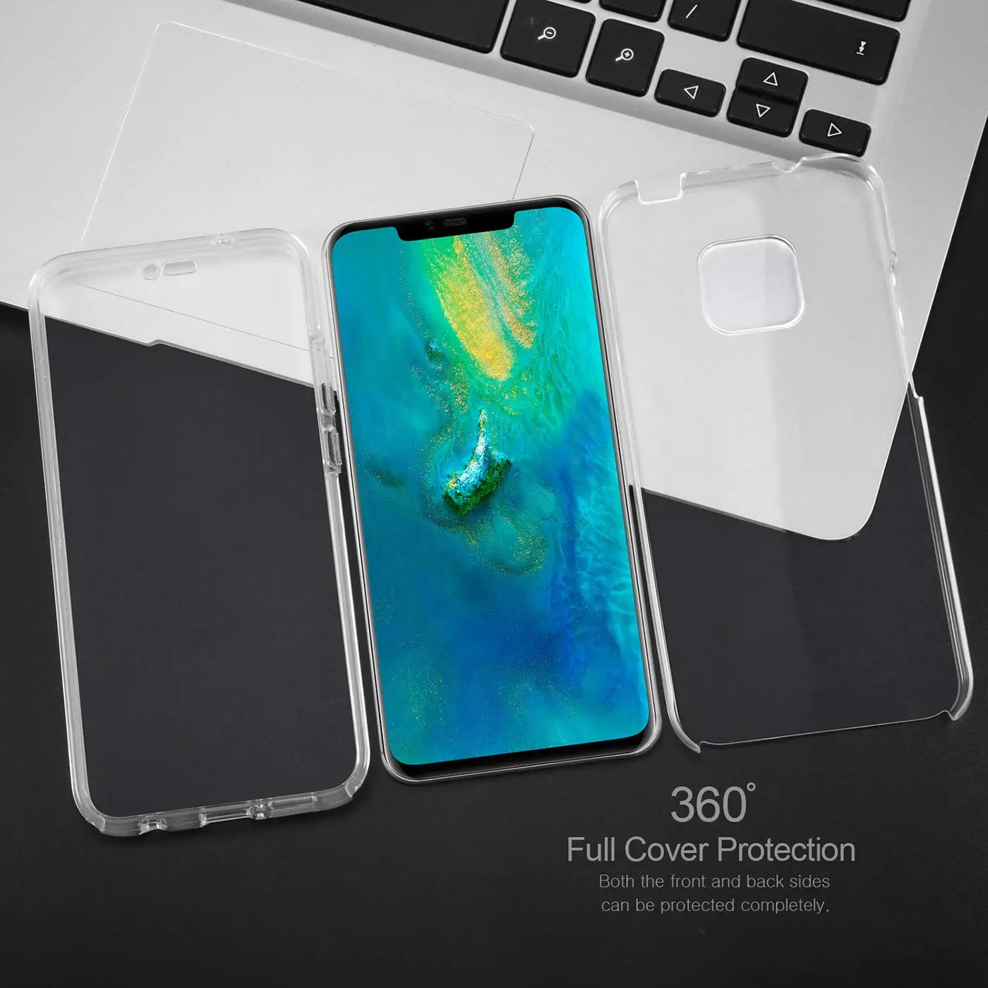 TPU+PET for Huawei Nova 3i P Smart Plus P20 Pro Mate 20 Lite Dropproof Soft Silicone Cover 360 Full Body Protect Clear Case |