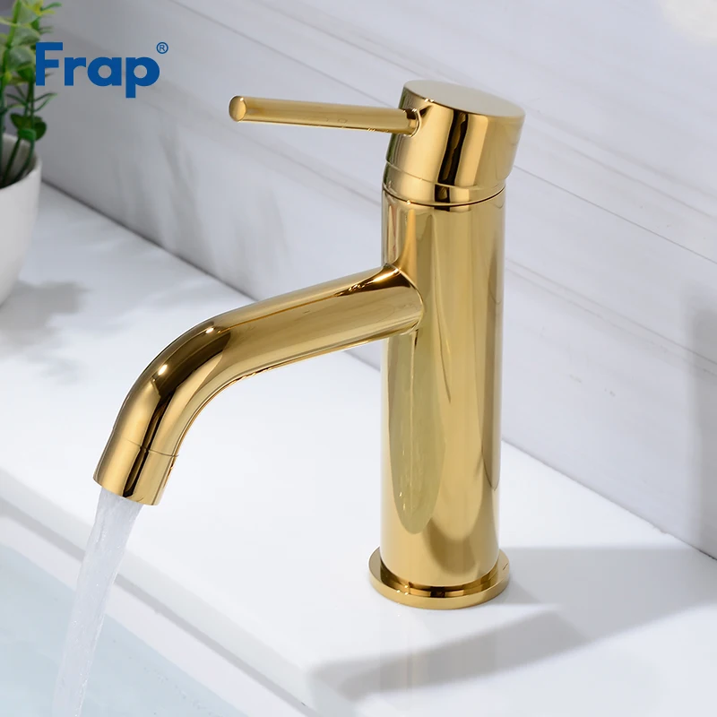 

Frap New Luxury Bathroom Basin Faucets Cold and Hot Mixer Basin Sink Tap Gold Water Kitchen Faucet robinet salle de bain Y10160