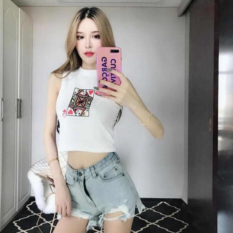 Новый модный бренд весенний стиль женская одежда укороченный топ с круглым