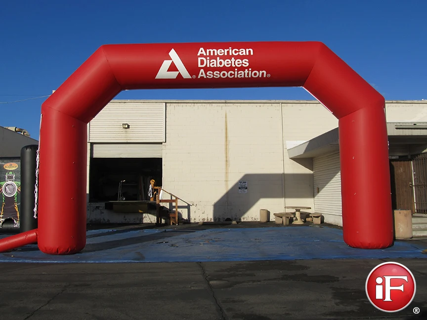 30ft Красный Надувные Угол Арки Американская ассоциация диабета рекламы | Дом и сад