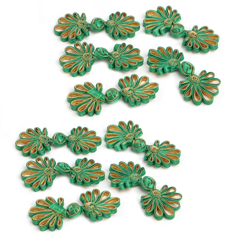 10 пар Китайский лягушка застежка Пуговицы цветочный узел швейная ручная работа