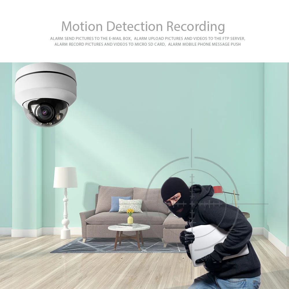HD 1080P Беспроводная PTZ ip-камера 4X зум Onvif 2 5 дюймов Wi-Fi куполообразная камера
