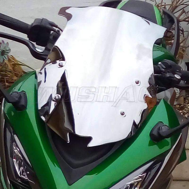 Мотоцикл двойной пузырь лобовое стекло ветер экран для Kawasaki Ninja 1000 Z1000 Z 1000 SX Z1000SX Иридиум