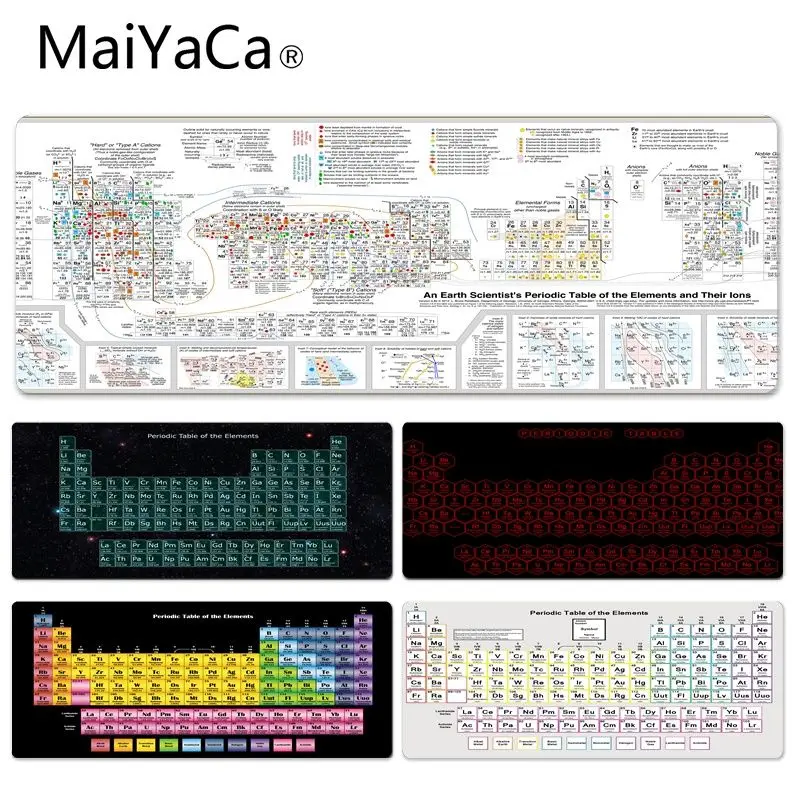 MaiYaCa Новая печатная Таблица элементов Силиконовая накладка для мыши размер игры