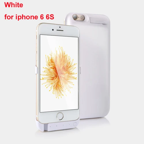 White For 6 6S Leioua 5000 мАч зарядное устройство чехол для iPhone 6 6s 7 8 power Bank Зарядка чехол для iPhone 6 6s 7 8 Plus чехол для батареи - Цвет: White For 6 6S
