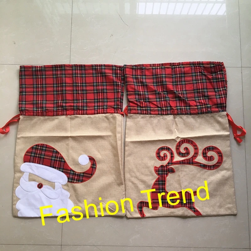 20 шт./лот нежная Персонализированная Рождественская сумка чулок высокого