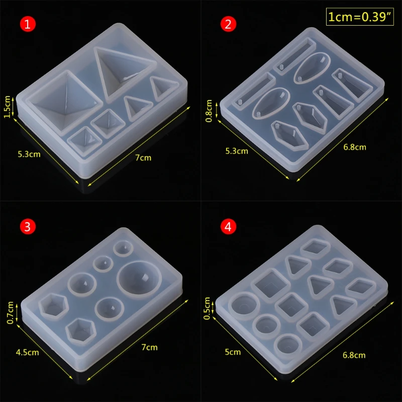

Liquid Resin Silicone Mold DIY Geometric Triangle Mirror Craft epoxy resin for Jewelry Making necklace pendant Decorative Cake