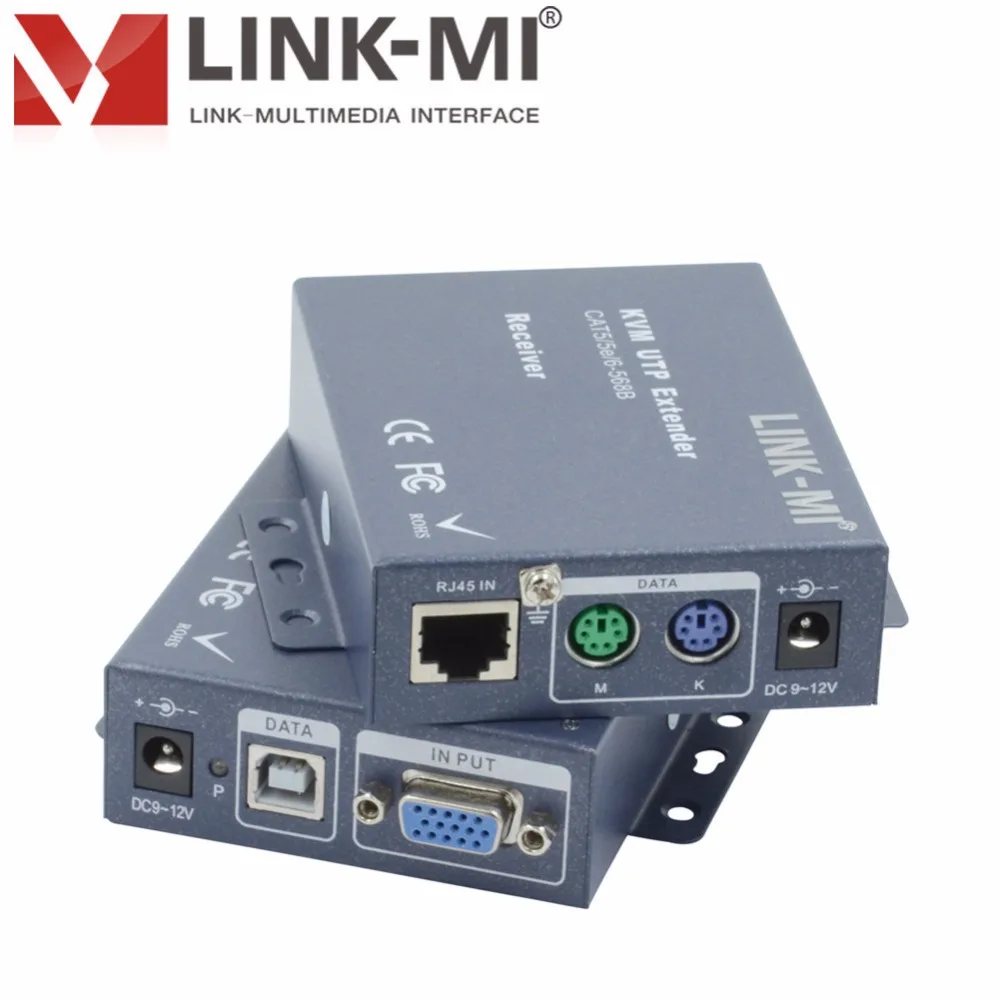 LINK-MI K101TR 100m PS/2 VGA KVM Extender Sender and Receiver CAT5 CAT5E CAT6 USB Keyboard Mouse support port monitor | Электроника