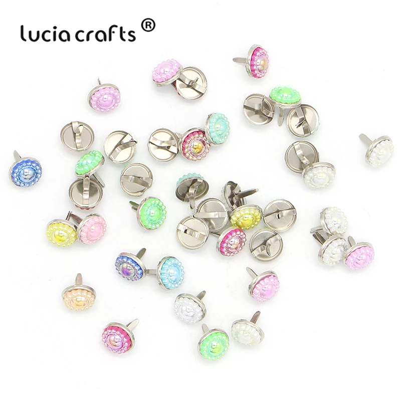 Lucia crafts 24 шт многоцветные декоративные украшения для скрапбукинга, металлические украшения для рукоделия G0944