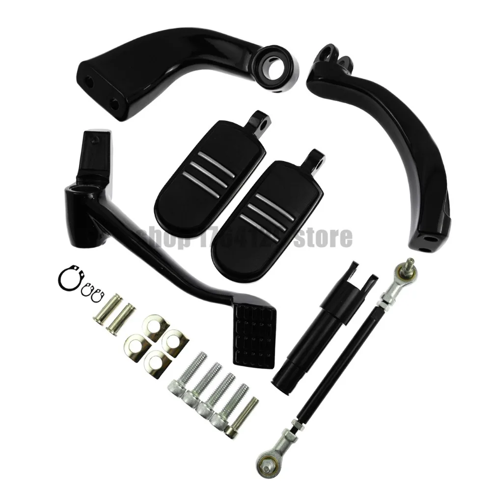 Forward Mid Control Kit FootPeg Foot Rests Black Fit for Harley Sportster XL Iron Forty Eight SuperLow 883 1200 14-19 | Автомобили и