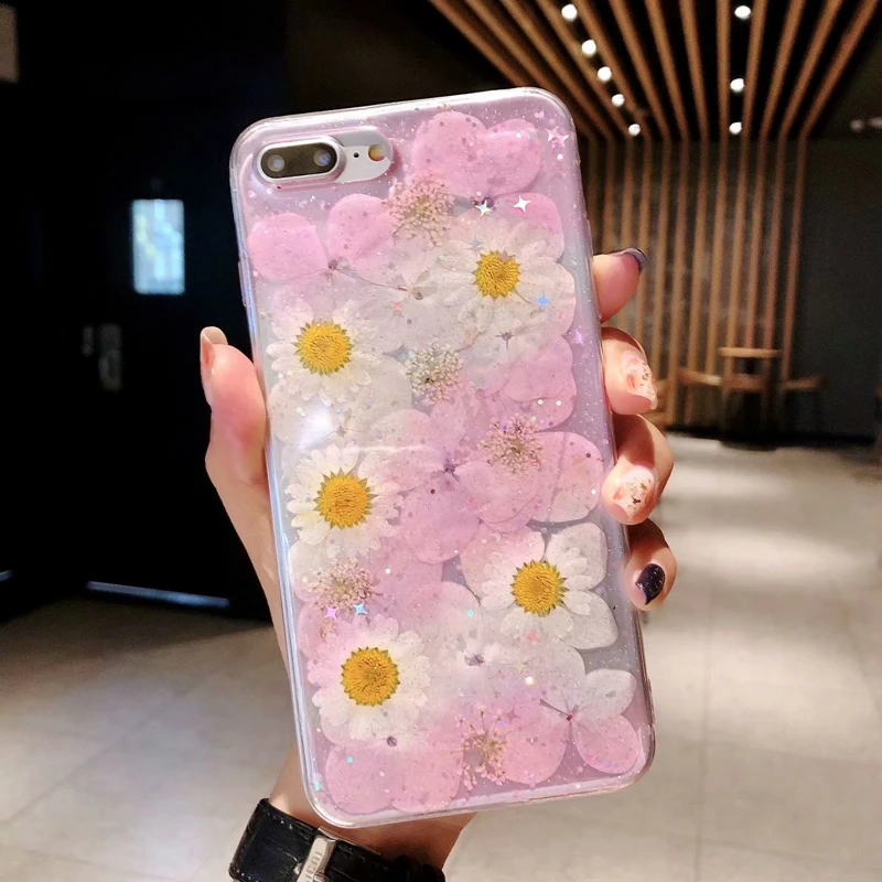 Casyva Small daisy Phone Case for Iphone X XR XS MAX Silicone 6 7 8 6S plus Soft Back Cover |