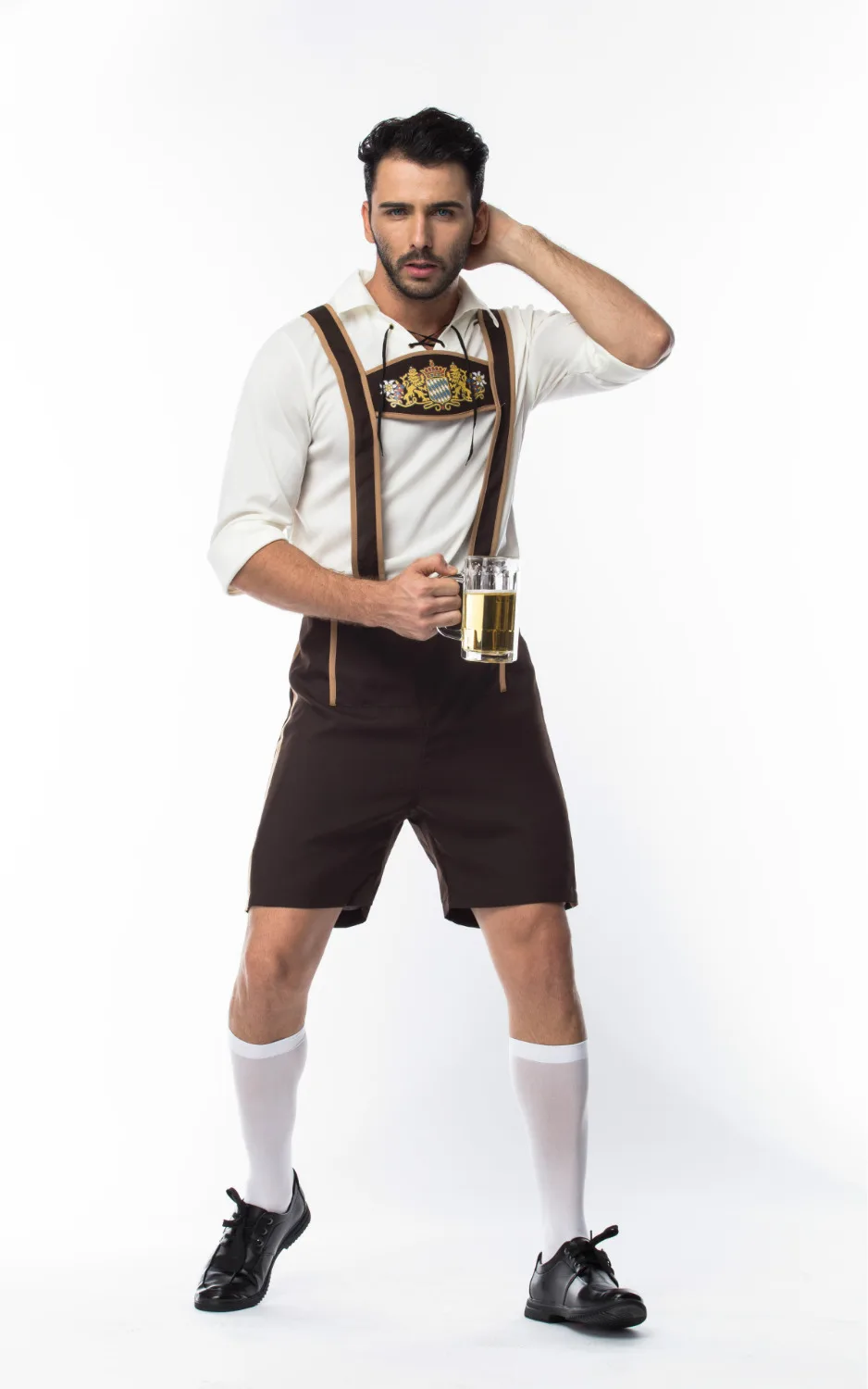 Традиционный Костюм Октоберфест для взрослых мужчин баварский Lederhosen немецкий