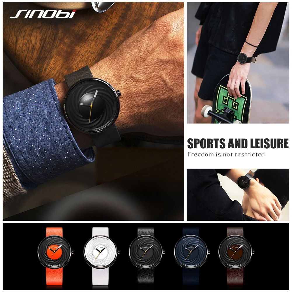 Роскошные Брендовые мужские спортивные часы SINOBI Мужские Простые армейские