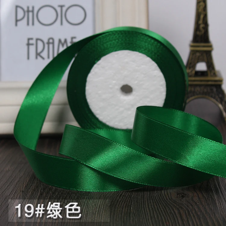 Атласная лента болотного цвета 20 мм 25 ярдов|25 yard|satin ribbon weddingsilk satin |