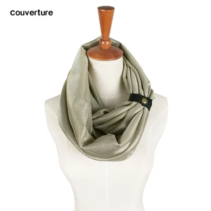 Модный Роскошный брендовый дизайнерский Блестящий металлический шарф для мужчин и женщин Cover, аксессуары для вечеринок, мягкий закрывающий Бесконечность двойной шарф