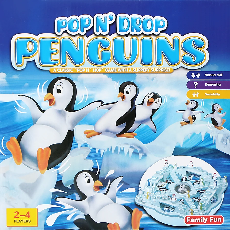 Zone Pop N' Drop Penguins классические 3D Милые пингвинские шашки N Hop семейные вечерние