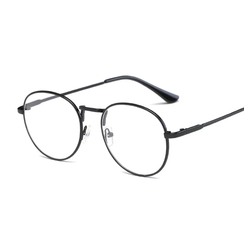 Vintage Transparent Women Glasses Metal Full Frame Optical Round Lens Female Men Clear Reading Plain Lady | Аксессуары для одежды