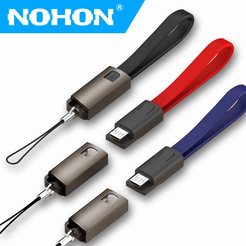 NOHON USB кабель для iPhone Micro кабель/Type C портативный брелок быстрой зарядки Huawei Samsung Sony