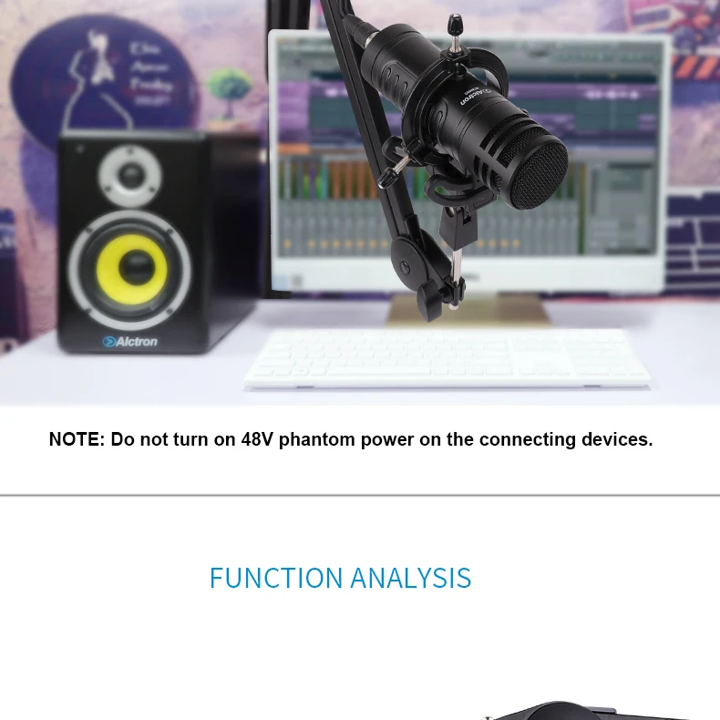 Alctron BC800V2 высокое качество динамического вещания микрофон вокальный/студийная запись, инструмент сбора, для радио/прямой трансляции