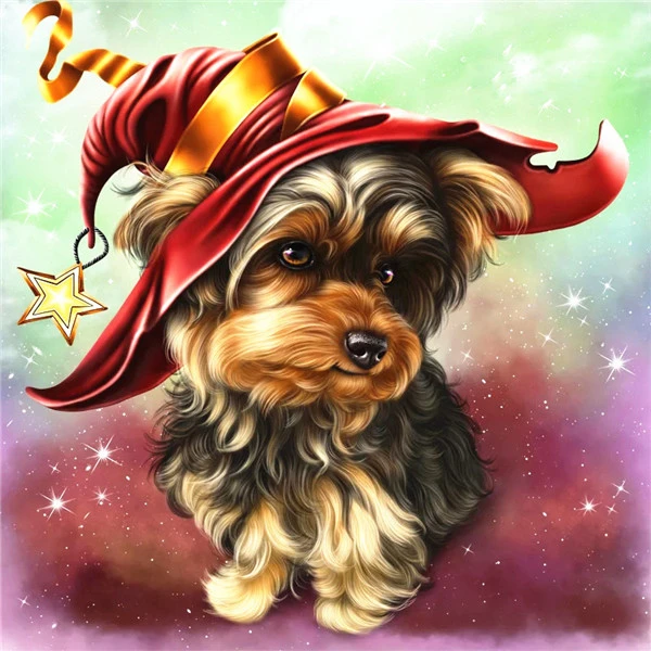 FA7828 Алмазная вышивка huacan Dog 5d алмазная картина вышивка крестиком Хэллоуин полный квадратный мультфильм мозаика картина из страз искусство - Цвет: FA7828
